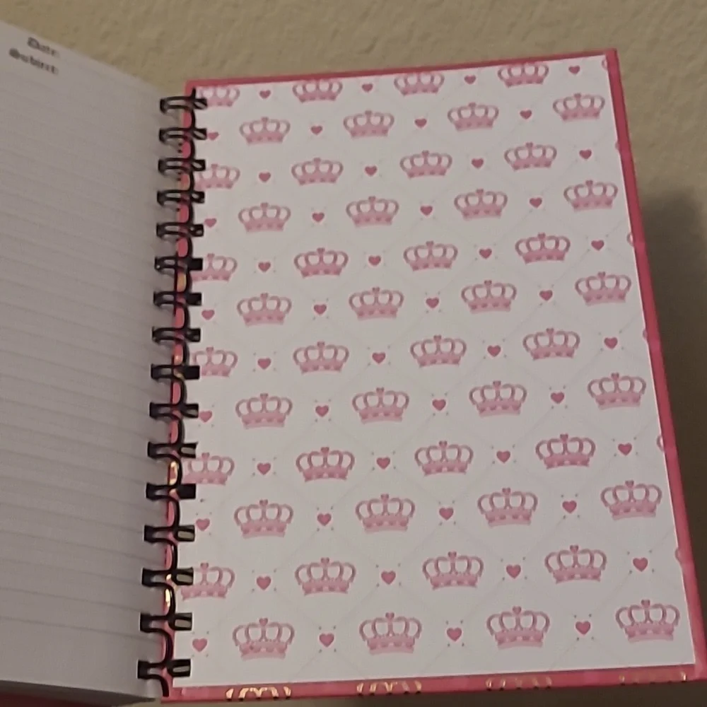 Juicy Couture Pink and Gold Spiral Notebook with Pen Set